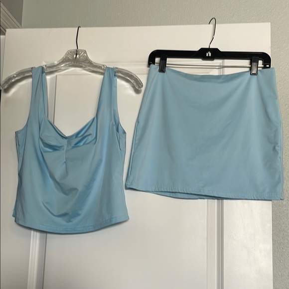 Other - Tank Top & Matching Skirt Light Blue both size Large